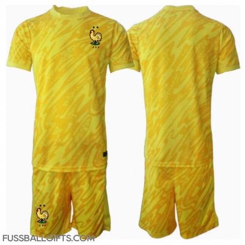 Frankreich Torwart Fußballbekleidung Heimtrikot Kinder EM 2024 Kurzarm (+ kurze hosen)